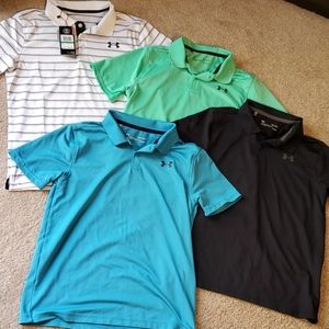 Lot of Four Boy's Under Armour Polos